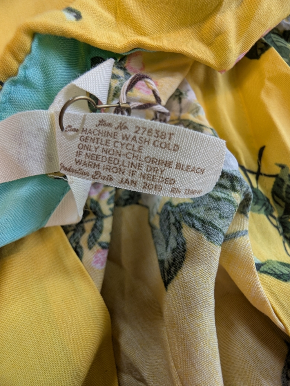 Matilda Jane Komono Yellow Floral Womens XS/S Coverup Lightweight Wrap NWT - Picture 6 of 9